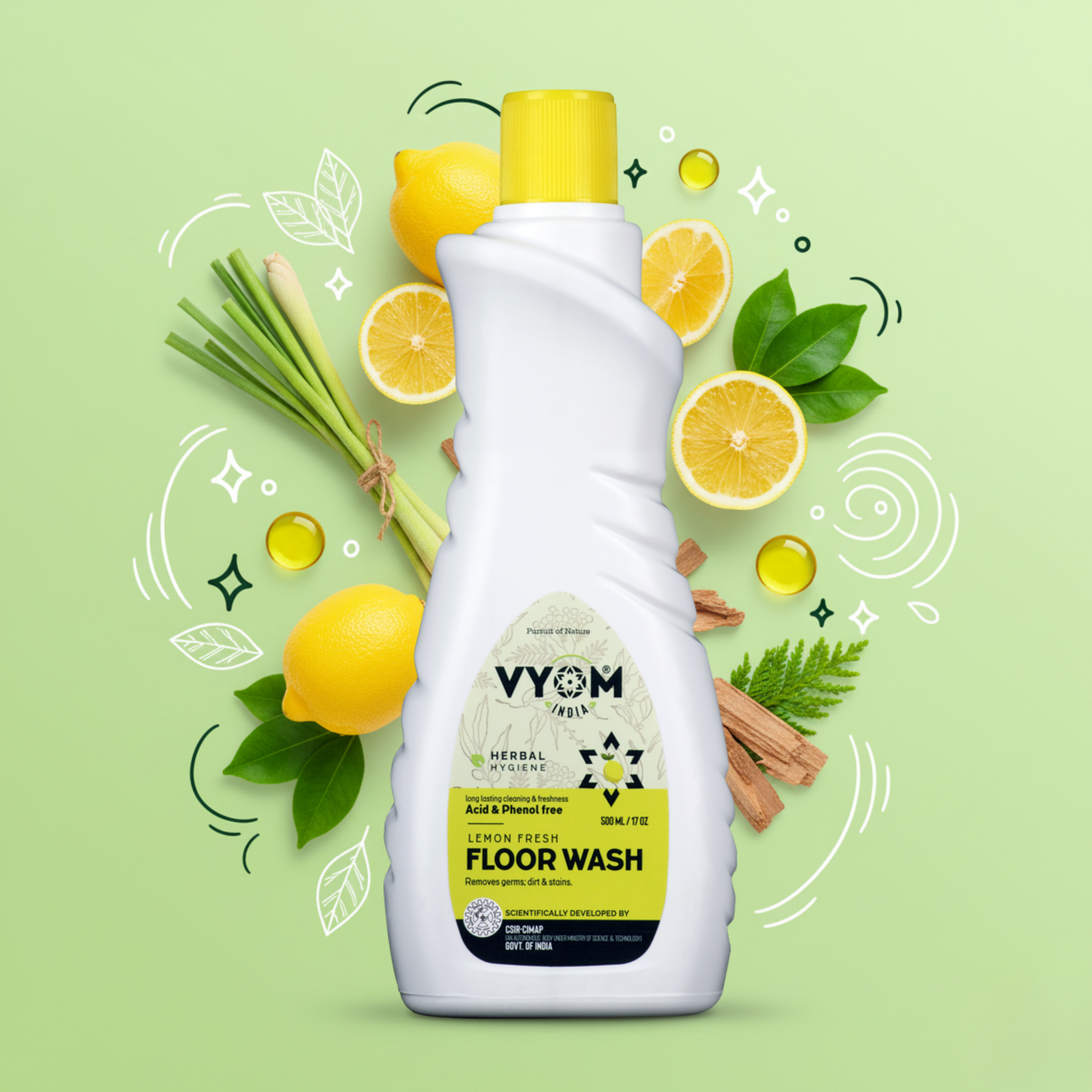 Lemon Floor Wash — Infused with Lemon Grass & Cedarwood Essential Oils