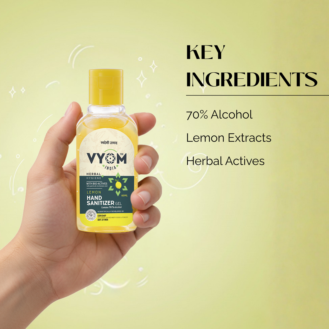 Gel Hand Sanitizer— 70% Alcohol Based