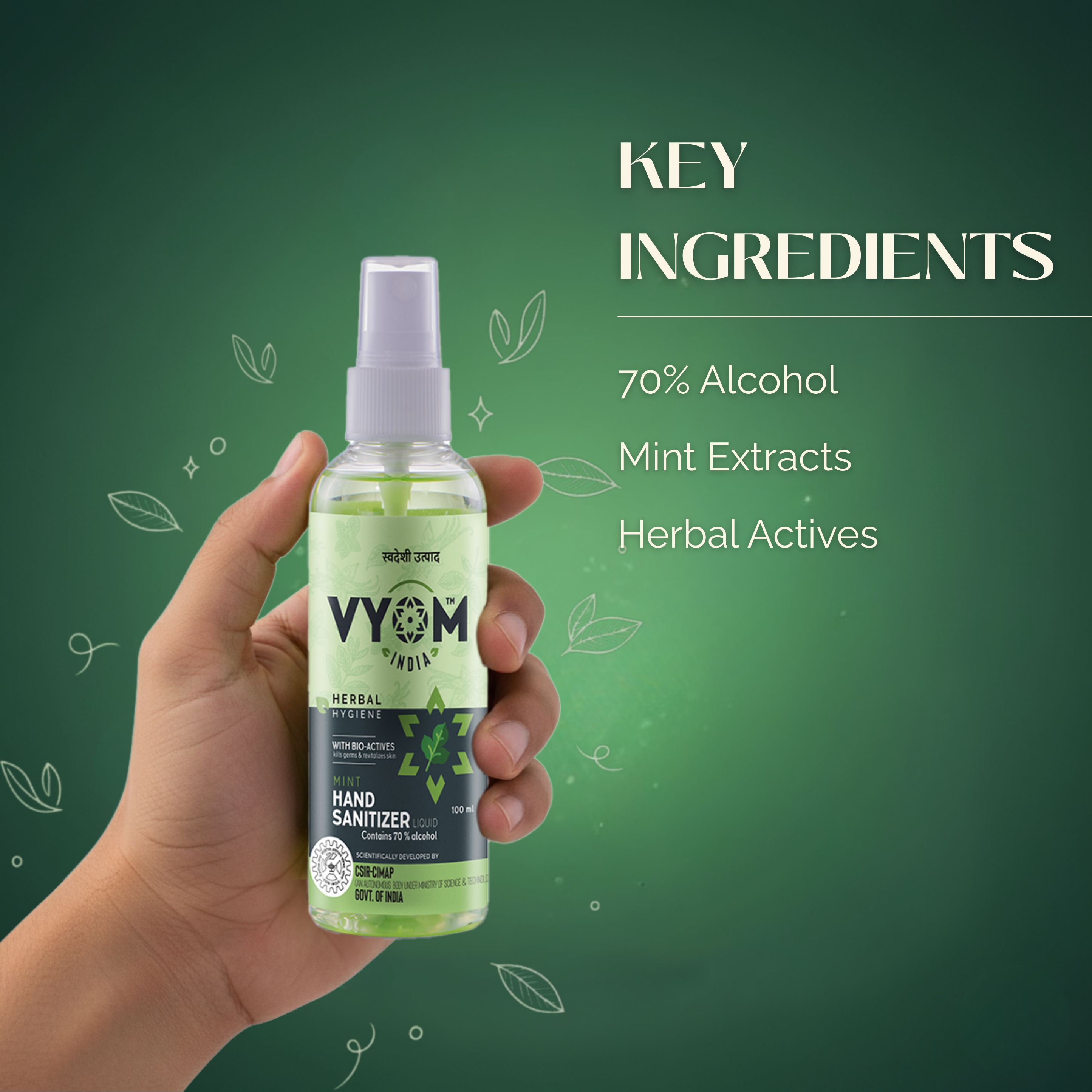 Herbal Hygiene Mint Liquid Sanitizer Spray