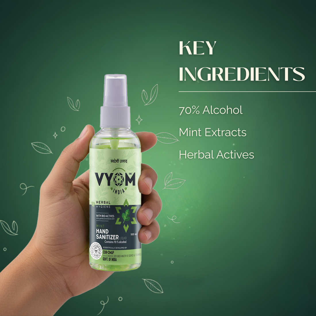 Herbal Hygiene Mint Liquid Sanitizer Spray