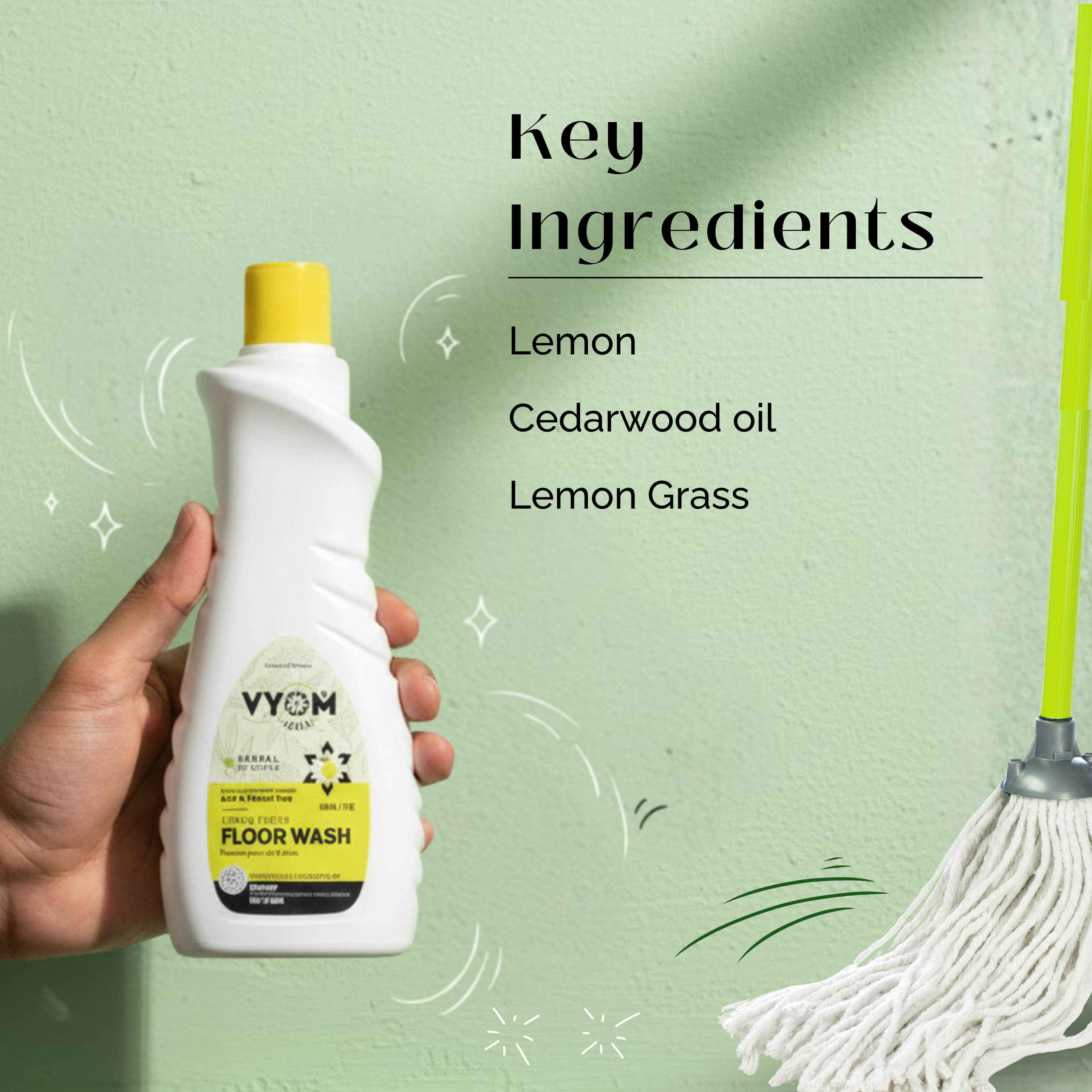 Lemon Floor Wash — Infused with Lemon Grass & Cedarwood Essential Oils