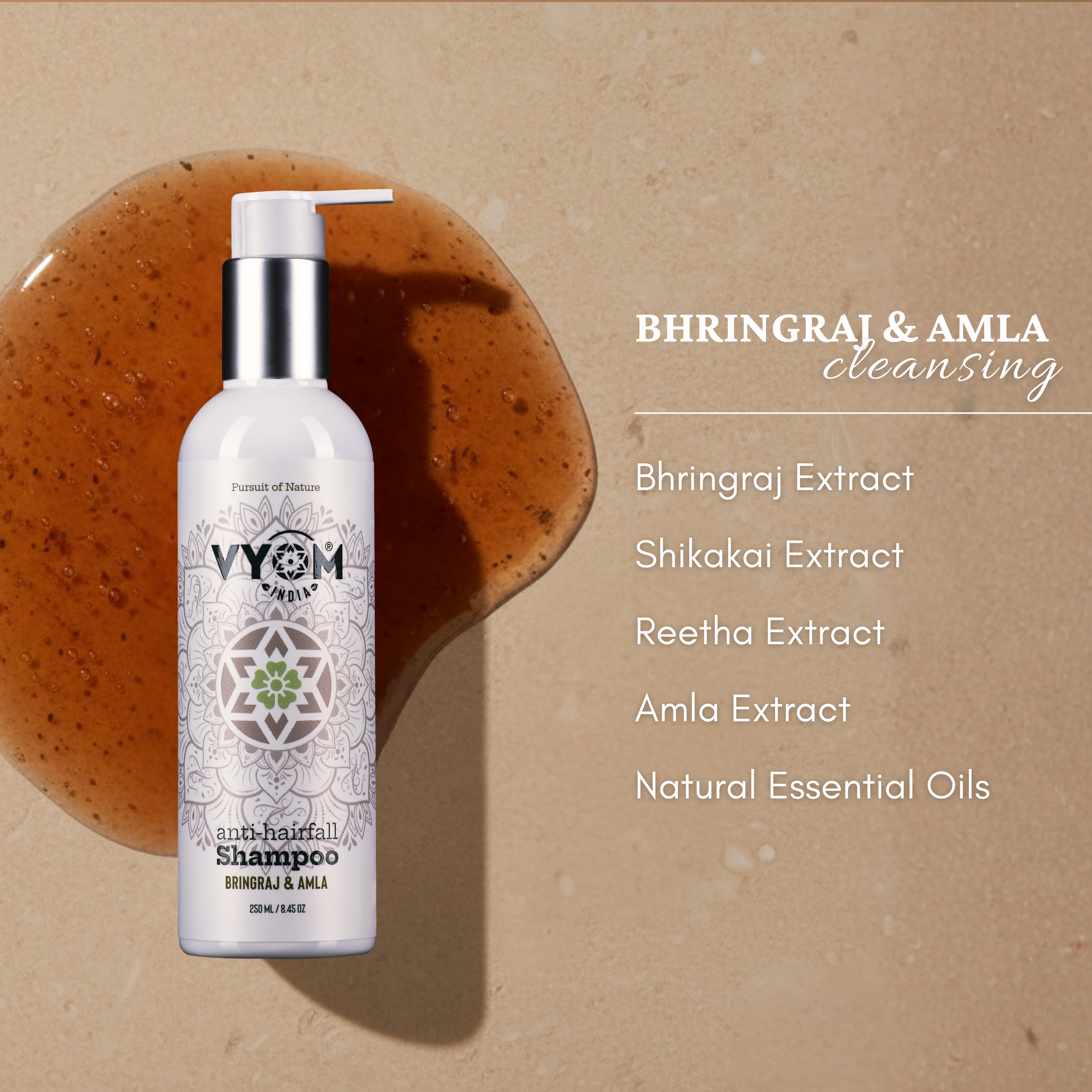 Anti‑Hairfall Bhringraj & Amla Shampoo with Reetha & Shikakai