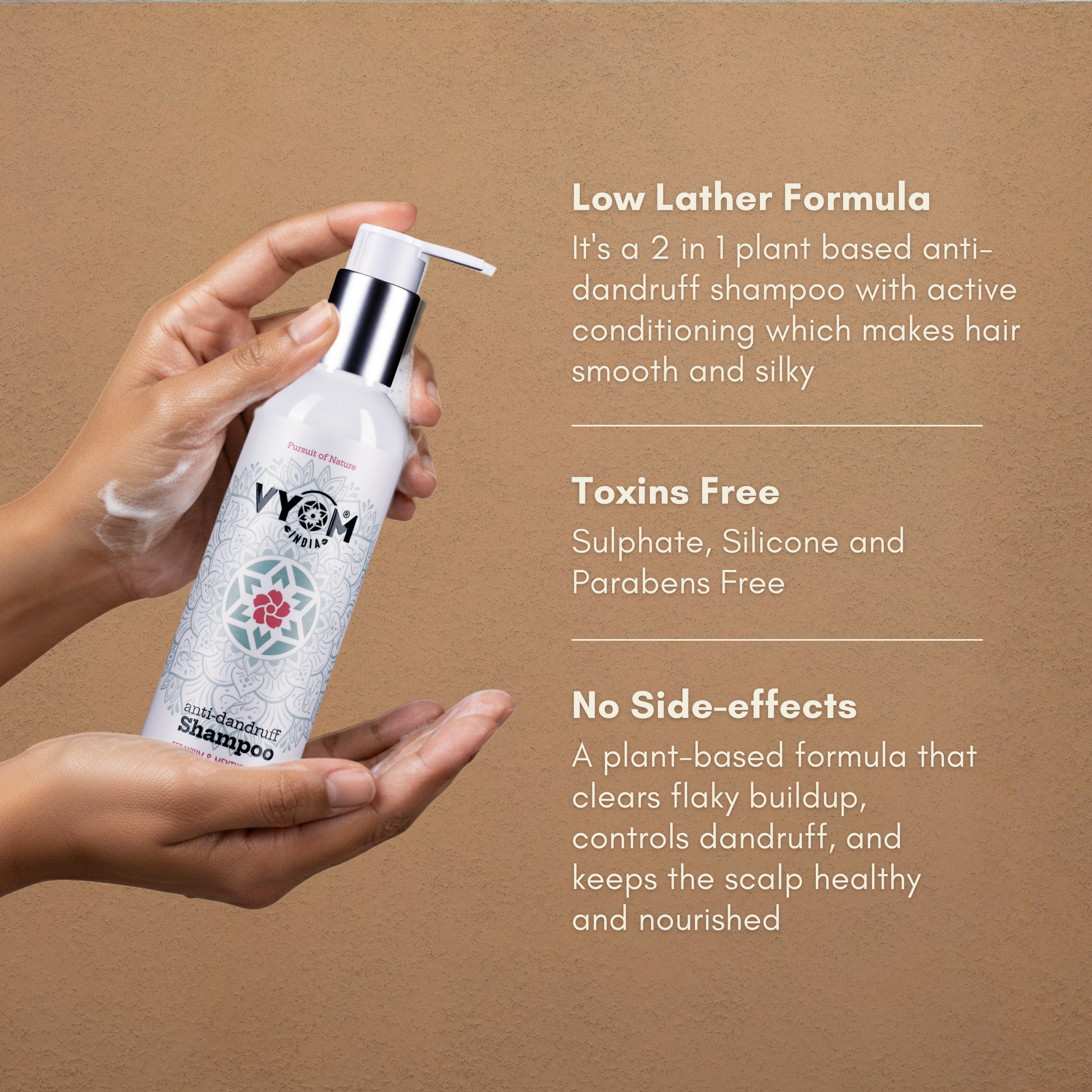 Anti-Dandruff Shampoo with Geranium and Menthol Herbs