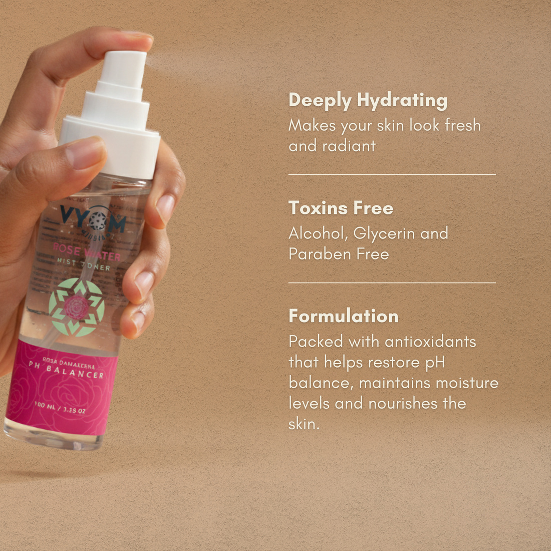 Rose Water Mist & Face Toner Spray