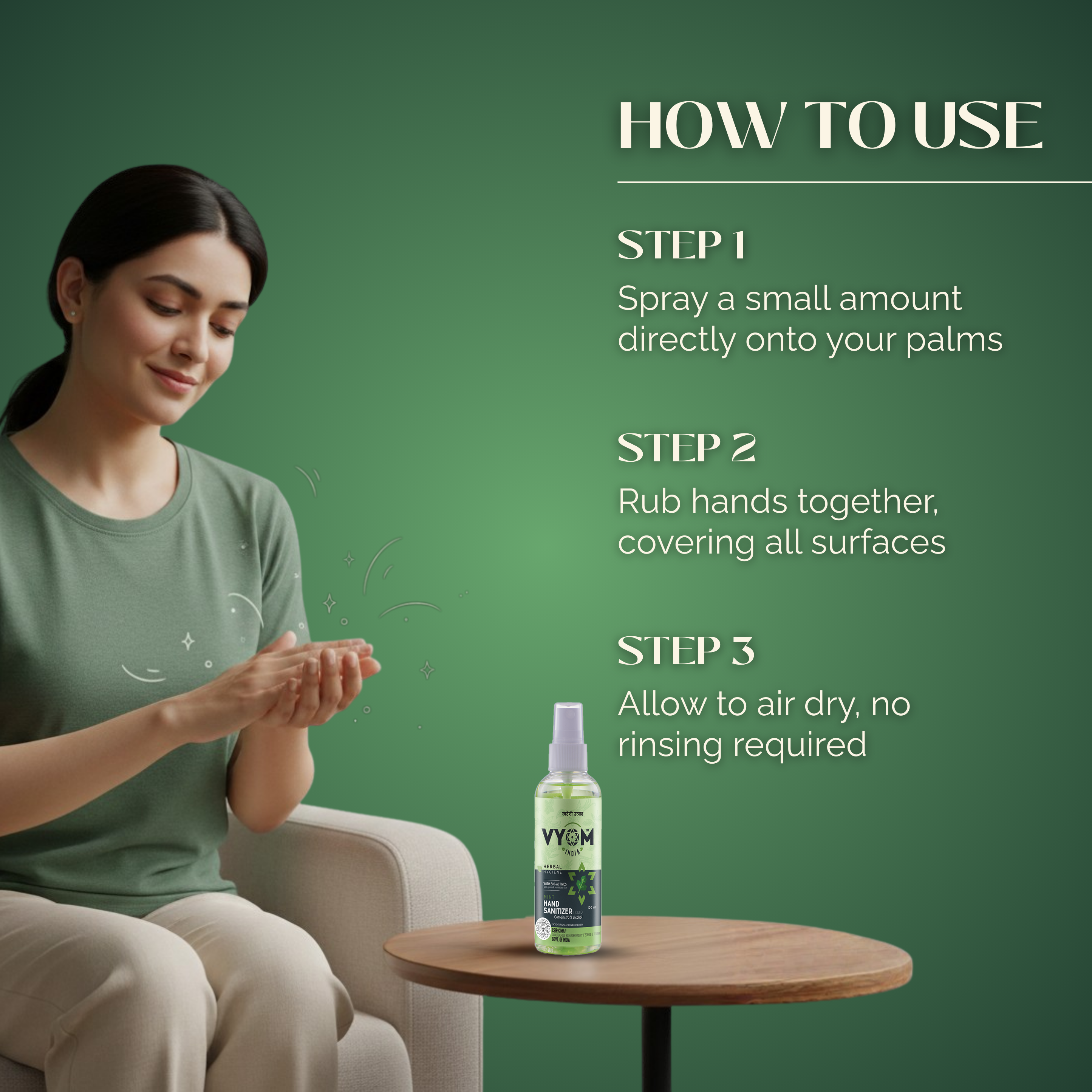 Herbal Hygiene Mint Liquid Sanitizer Spray