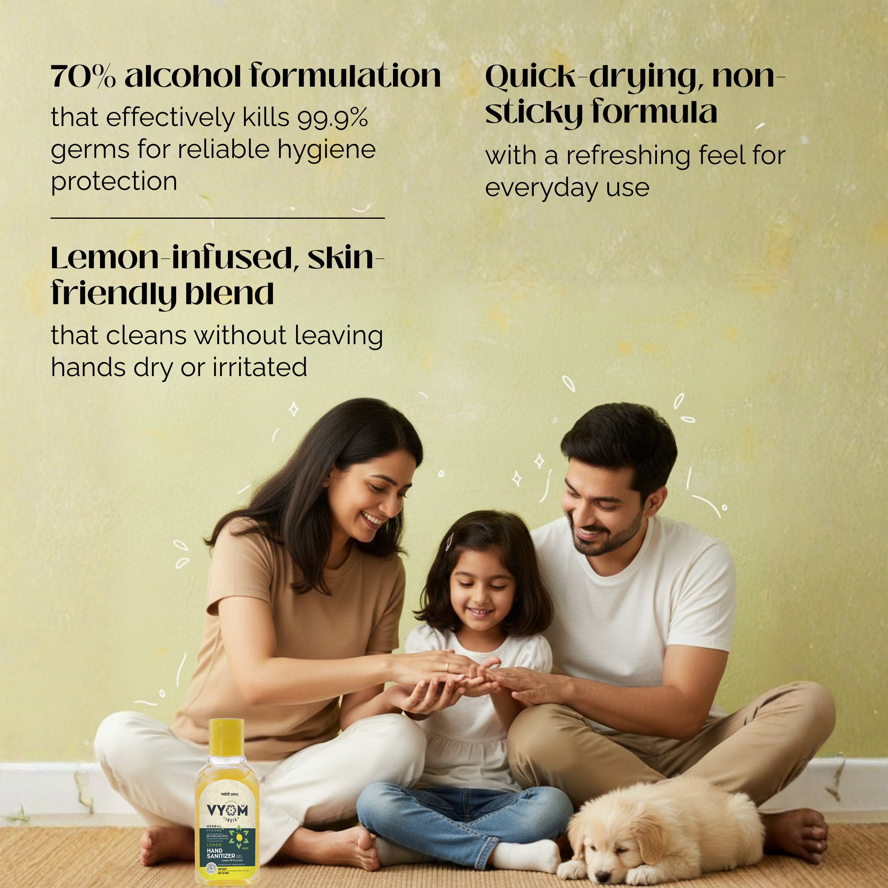 Gel Hand Sanitizer— 70% Alcohol Based