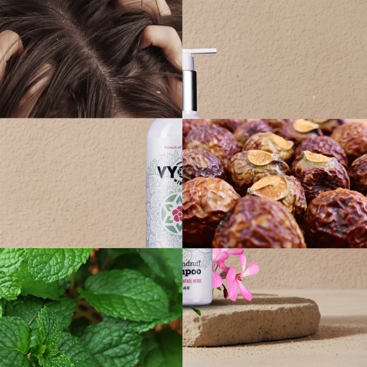 Anti-Dandruff Shampoo with Geranium and Menthol Herbs